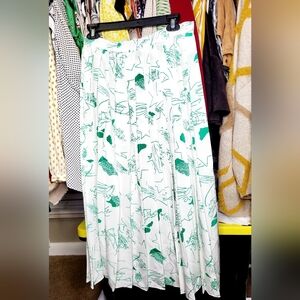 Vintage Women's Pleated Skirt Art Deco Modern Sz M/L